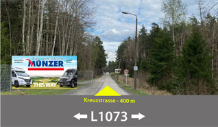 Anfahrt Reisemobil Münzer