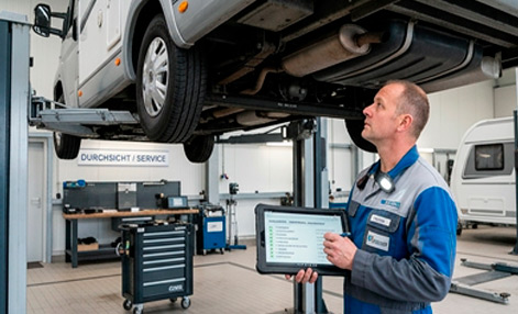 Fahrzeug Durchsicht Reisemobil service