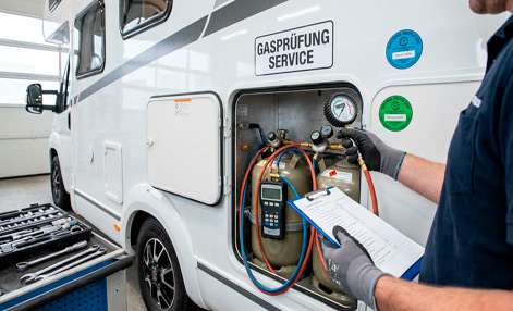 Gasprüfung Reisemobil service